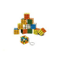 [VERBESSERT] Flanacom Premium Zauberwürfel 12er Set 3.5 x 3.5 cm - Robuste Magic Cubes Mini Set - Kinder Geduldspiel - Spiele für unterwegs - Brainteaser Speed-Cube Spiele (als Schlüsselanhänger)