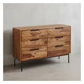 KADIMA DESIGN Kommode 117x80x42 cm Massivholz / Metall Schubladenkommode | Gr.: onesize