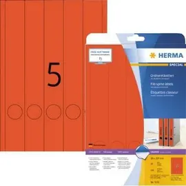 Herma Ordneretiketten 5132 Rot 38 x 297 mm 20 Blatt 100 St.