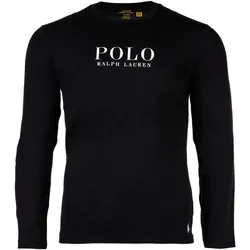 POLO RALPH LAUREN Herren Longsleeve - CREW-SLEEP TOP, Schlafshirt, Langarm, Rundhals, Baumwolle Schwarz M