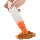 Flasche Bratenpinsel, Silikon-Ölspenderflasche mit Pinsel, Olivenöl-Aufbewahrung und Behälter mit Silikon-Backpinsel für Salatdressing, Backen, Küche