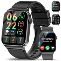 VKROBAG Smartwatch für Damen und Herren mit Telefonfunktion, 1,85 Zoll Smart Watch, 100+ Sportmodi, IP68 Wasserdicht, Fitnessuhr mit Schrittzähler