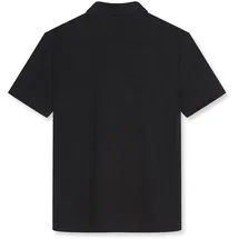 Olymp Poloshirt aus Leinen-Elasthan-Mix, Black, M,