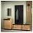 Lomadox VINICA-131 Garderoben Set 5-teilig 120x40x180 braun