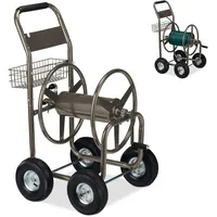 Relaxdays Schlauchwagen bis 90 m braun
