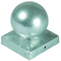 Tetzner & Jentzsch Pfostenkappe Pfostenkappe Kugel 90x90 mm Zaunkappe Zierkappe Pfahl Kappe verzinkt