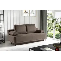 WERK2 Schlafsofa »Street«, 2-Sitzer Sofa und Schlafcouch mit Federkern & Bettkasten braun