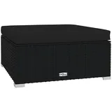 vidaXL Gartenhocker mit Kissen 70 x 70 x 30 cm schwarz 4 St.