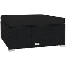 vidaXL Gartenhocker mit Kissen 70 x 70 x 30 cm schwarz 4 St.