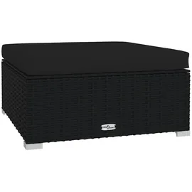 vidaXL Gartenhocker mit Kissen 70 x 70 x 30 cm schwarz 4 St.