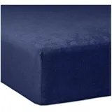 Traumschlaf Spannbettlaken Flausch Biber 140 x 200 - 160 x 200 cm blau