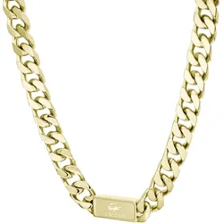 Panzerkette LACOSTE "BACKHAND, 2040433, 2040434", gold (gelbgoldfarben), Halsketten, Herren, Edelstahl, L: 56cm B: 1mm, B:1mm