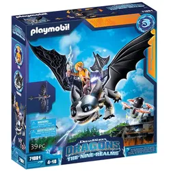 PLAYMOBIL® 71081 - Dreamworks Dragons - The Nine Realms - Thunder und Tom mit Schussfunktion und Lichtmodul