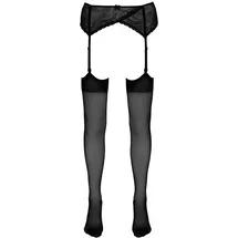 Cottelli LEGWEAR Strapsstrümpfe mit schlichtem Abschluss, schwarz, 2