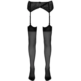 Cottelli LEGWEAR Strapsstrümpfe mit schlichtem Abschluss, schwarz, 2