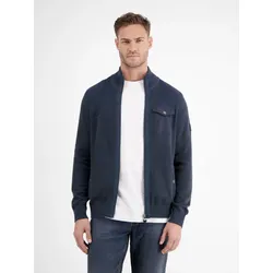 Strickjacke mit unterschiedlichen Strickstrukturen - Classic Navy - XXXL