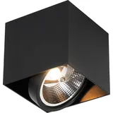 QAZQA - Design-Spot schwarzes Quadrat AR111 - Box