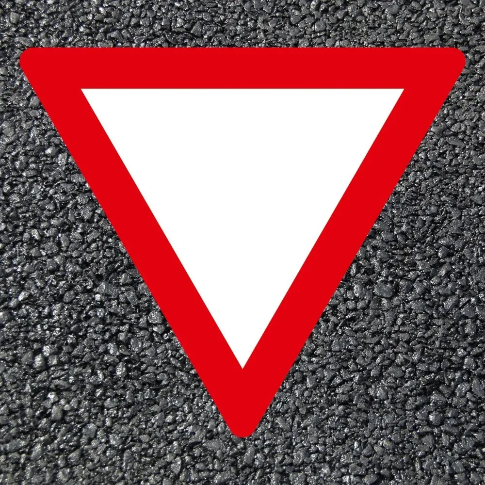 BORNIT Verkehrszeichen VZ 205 Vorfahrt gewähren - 1000x1000mm