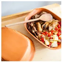 THERMO BRATTOPF 4L BROTTOPF 2,5kg BRÄTER 4 Pers STEINGUT TONTOPF KERAMIK 770604