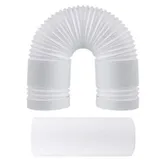 Abluftschlauch,Abluftschlauch Klimaanlage, Klimaanlage Abluftschlauch Fenster,5,1/5,9 Zoll gegen den Uhrzeigersinn Gewinde Klimaanlage Schlauch,White,150mm x 2m