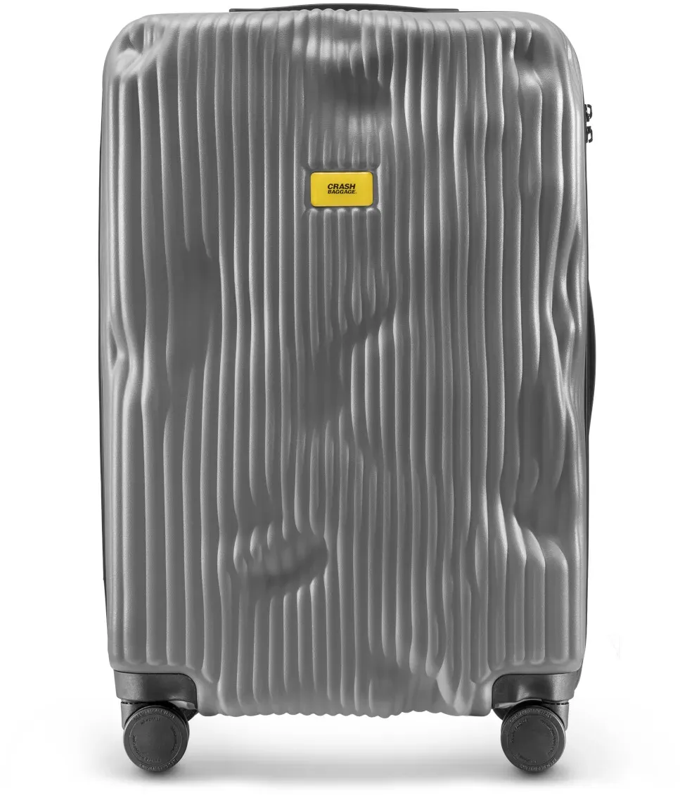 Crash Baggage Stripe Trolley M (68 cm) - Smoke Grey Koffer24