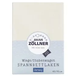 JULIUS ZÖLLNER Spannbetttuch Jersey für Wiege ecru, 90x45 cm