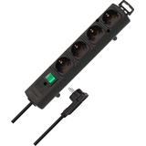 Brennenstuhl Steckdosenleiste mit Schalter, 4-fach, 2m, schwarz (1153100100)