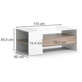 Vicco Couchtisch Fabien 110 x 60 cm