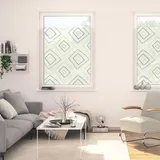 Lichtblick Fensterfolie selbstklebend, Sichtschutz, Stripy Boho Rectangle - Beige B/L: ca. 100x130 cm
