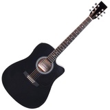 Classic Cantabile WS-10BK-CE Westerngitarre schwarz mit Tonabnehmer