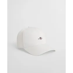 Baseball Cap GANT "HIGH SHIELD COTTON TWILL CAP", Damen, beige (eggshell), Twill, Baumwolle, casual, Caps, mit einer hohen Krone