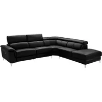 Relaxsofa Leder Ecksofa elektrisch - Ecke Rechts - Schwarz - sitia