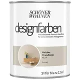 SCHÖNER WOHNEN-Farbe Wandfarbe Designfarbe  (Weiches Strandbeige, Matt, 1 l, Konservierungsmittelfrei)