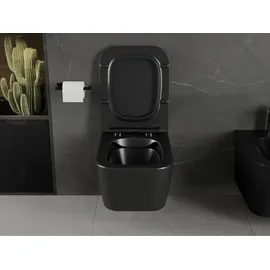 Mexen Madox WC-Becken mit WC-Sitz Schwarz Matt