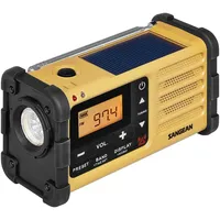 Sangean Outdoorradio AM, FM Notfallradio Taschenlampe schwarz + gelb