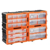 monzana Kleinteileorganizer Komplett-Set 72 Fächer