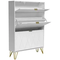 Uev Schuhschrank mit 2 Klappen, 80 x 24 x