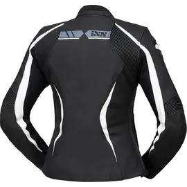 IXS RS-600 1.0 Damen Motorrad Lederjacke Schwarz/Weiß 44