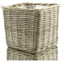 Van der Leeden Rattan Übertopf 33 x 30 cm Grau