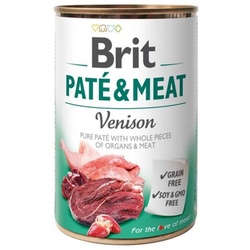 BRIT Pate&Meat venison 400 g Pastete mit Wildfleisch für Hunde