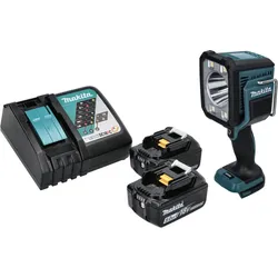 Makita DML 812 RT Akku LED Handstrahler Taschen Lampe 18 V 1250 lm + 2x Akku 5,0 Ah + Ladegerät