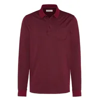 Bugatti Langarm-Poloshirt, mit feiner Strukturoptik bugatti bordeaux