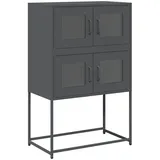 vidaXL Highboard Anthrazit 68x39x107 cm Stahl
