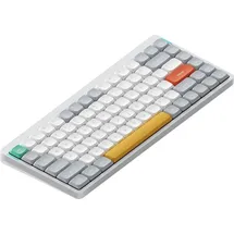 nuphy Air75 V2 Kabellose mechanische Tastatur, 84 Tasten RGB Hot-Swap Tastatur, unterstützt Bluetooth 5.1, 2.4G und kabelgebundener Verbindungc für PC/Laptop/Windows/Mac-White Gateron Aloe Switch