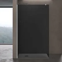 doporro Bremen01VG Walk-In-Dusche 130 x 200 cm ESG-Sicherheitsglas vollgrau