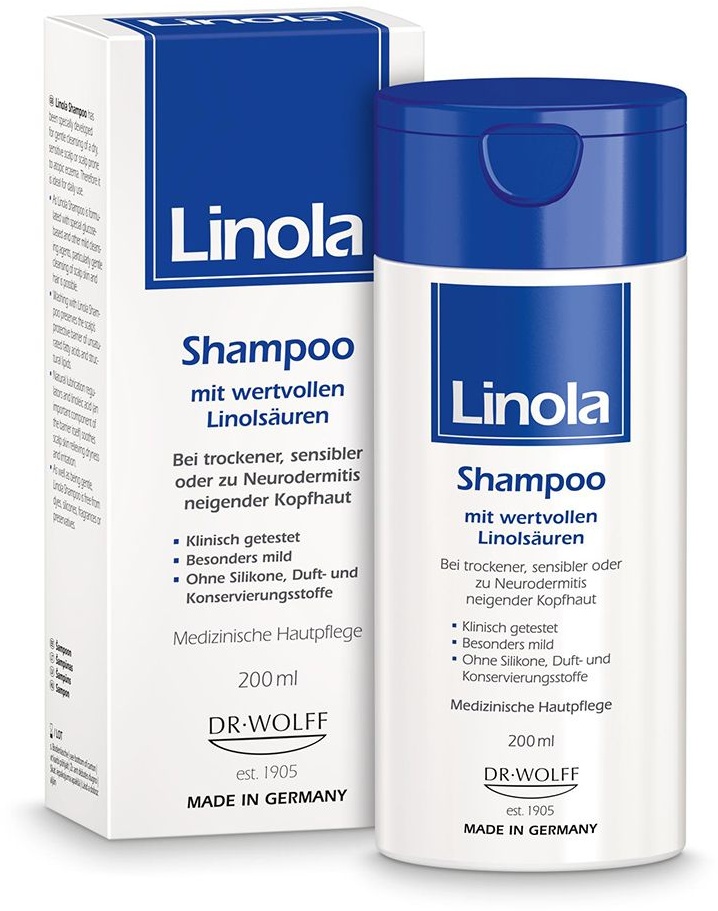 Linola Shampoo - Haarpflege für trockene, empfindliche oder zu Neurodermitis neigende Kopfhaut 200 ml Unisex 200 ml Shampoo