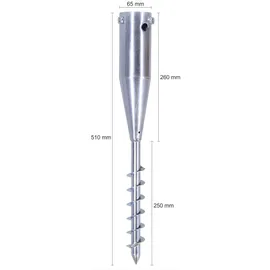 Schneider Bodenhülse Stahl 50 cm Silber