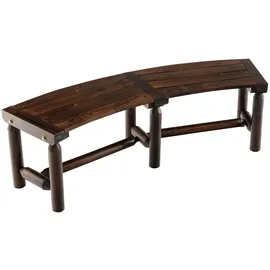 Costway Gartenbank 139 x 36 x 41 cm Braun