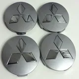 Nemeae Nabendeckel 4 STÜCKE 80mm für Mitsubishi ASX Ralliart Outlander Lancer Pajero Car Rad Center Hub Cap Auto Styling Felgen Abdeckung Badge Emblem Aufkleber Radnabenkappen