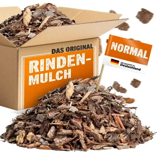 BBQUH Rindenmulch Mittel 10-40 mm Körnung, 120 Liter (2 x 60 L Säcke), Premium Rindenmulch aus bayrischer Fichten- & Kiefernrinde, Gärtnerqualität, beugt Unkrautwuchs vor & hält den Boden feucht